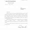 List Ministra Środowiska 30.09.10 r.